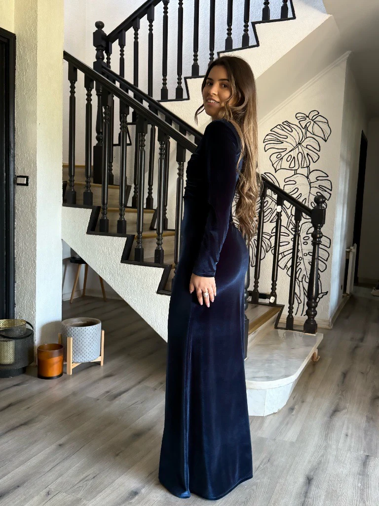 MAXI DRESS CRUZADO VELVET COLOR A ELECCION - Image 2