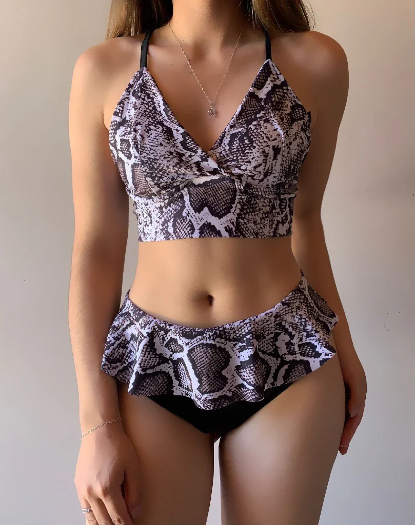 TOP MAITE  + BOTTOMS VOLADOS BLACK VUELO ESTAMPADO A ELECCION 