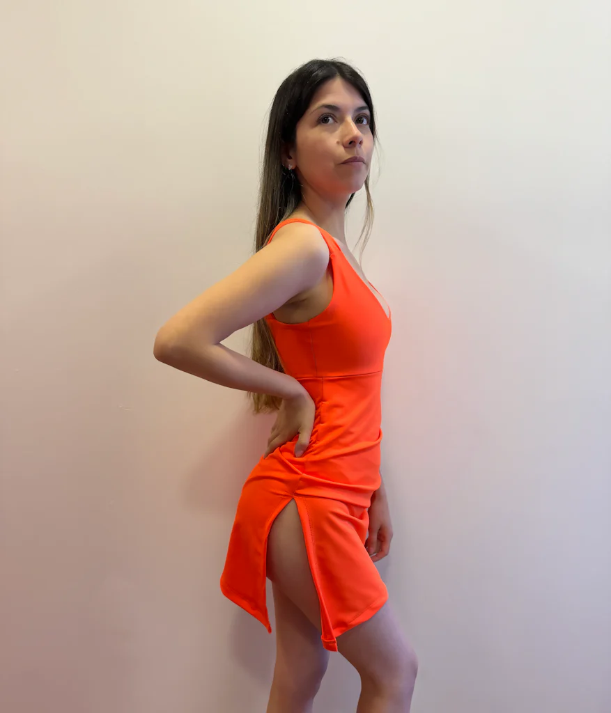 TRAJE DE BAÑO VESTIDO MALENA ESCOTE MÁS CERRADO COLOR A ELECCION - Image 2