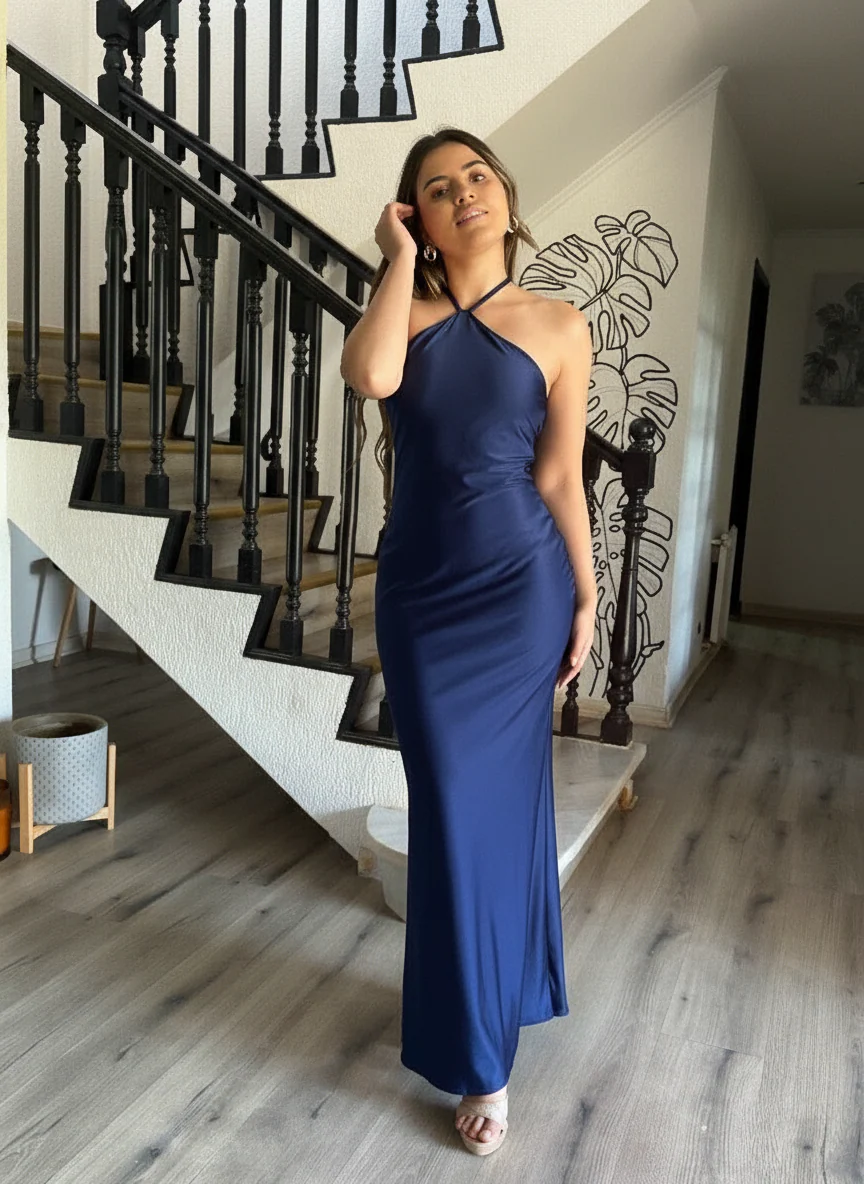 VESTIDO HALTER COLOR A ELECCION - Image 3